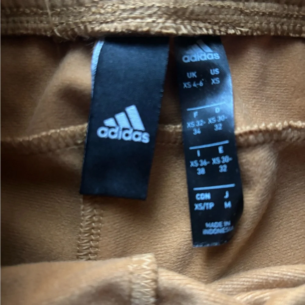 adidas Brown Joggers with White Side Stripes - Picture 4 of 4